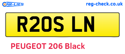R20SLN are the vehicle registration plates.
