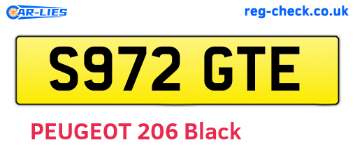 S972GTE are the vehicle registration plates.
