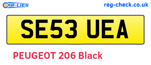 SE53UEA are the vehicle registration plates.