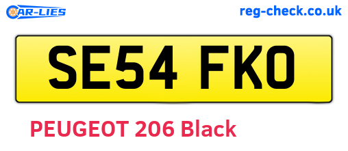 SE54FKO are the vehicle registration plates.