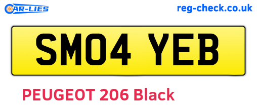 SM04YEB are the vehicle registration plates.