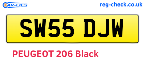 SW55DJW are the vehicle registration plates.