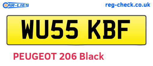 WU55KBF are the vehicle registration plates.