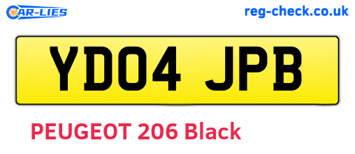 YD04JPB are the vehicle registration plates.