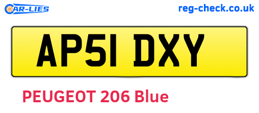 AP51DXY are the vehicle registration plates.