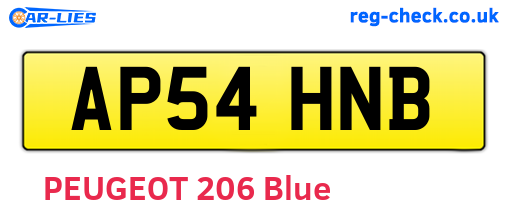 AP54HNB are the vehicle registration plates.
