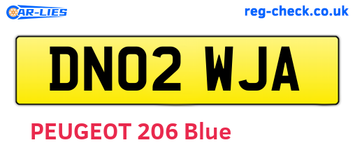 DN02WJA are the vehicle registration plates.