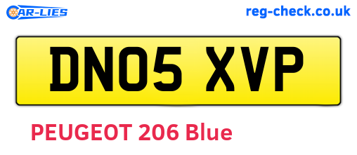 DN05XVP are the vehicle registration plates.