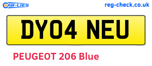 DY04NEU are the vehicle registration plates.