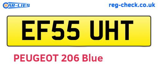 EF55UHT are the vehicle registration plates.