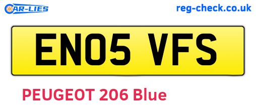 EN05VFS are the vehicle registration plates.