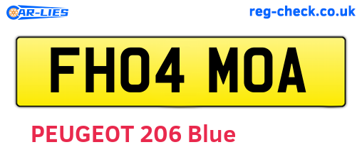 FH04MOA are the vehicle registration plates.