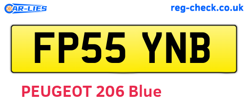 FP55YNB are the vehicle registration plates.