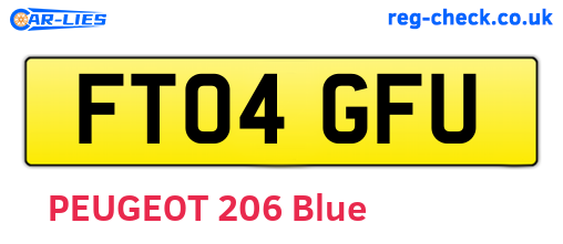 FT04GFU are the vehicle registration plates.