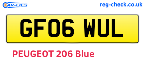 GF06WUL are the vehicle registration plates.