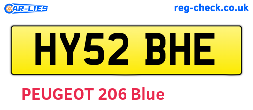 HY52BHE are the vehicle registration plates.