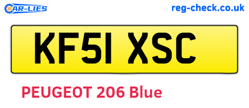 KF51XSC are the vehicle registration plates.
