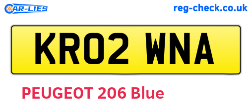 KR02WNA are the vehicle registration plates.