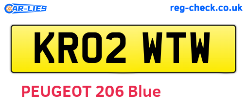 KR02WTW are the vehicle registration plates.