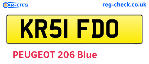 KR51FDO are the vehicle registration plates.