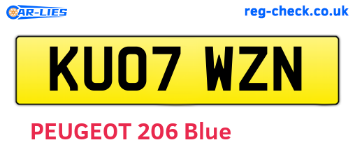 KU07WZN are the vehicle registration plates.