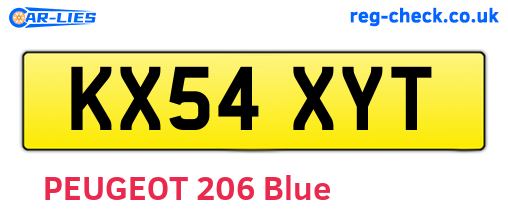 KX54XYT are the vehicle registration plates.