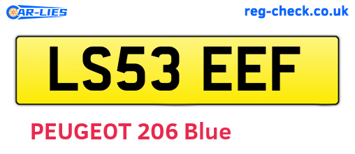 LS53EEF are the vehicle registration plates.