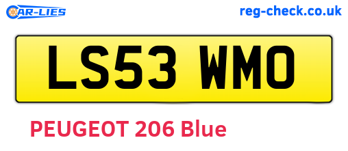 LS53WMO are the vehicle registration plates.