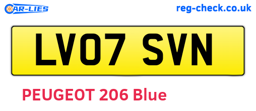 LV07SVN are the vehicle registration plates.