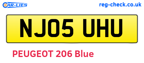 NJ05UHU are the vehicle registration plates.