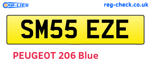 SM55EZE are the vehicle registration plates.