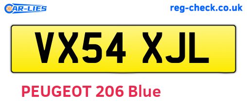 VX54XJL are the vehicle registration plates.