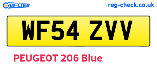 WF54ZVV are the vehicle registration plates.