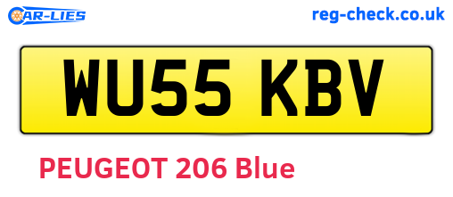 WU55KBV are the vehicle registration plates.