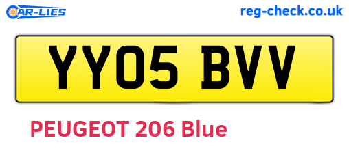 YY05BVV are the vehicle registration plates.