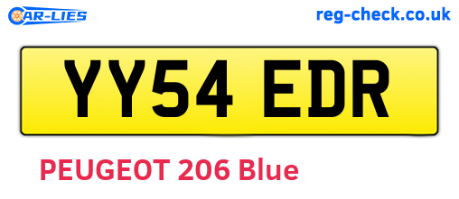 YY54EDR are the vehicle registration plates.