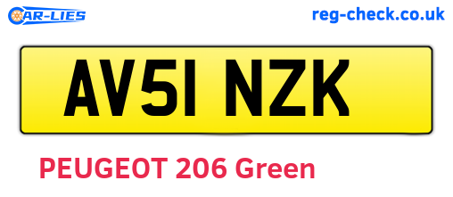 AV51NZK are the vehicle registration plates.