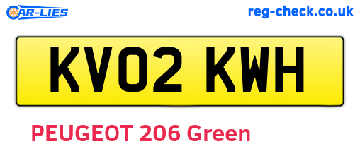 KV02KWH are the vehicle registration plates.