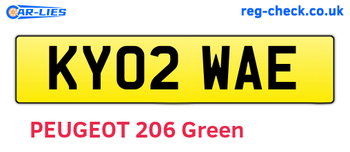 KY02WAE are the vehicle registration plates.