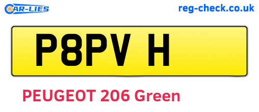 P8PVH are the vehicle registration plates.