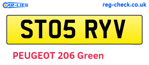 ST05RYV are the vehicle registration plates.