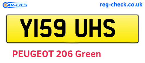Y159UHS are the vehicle registration plates.