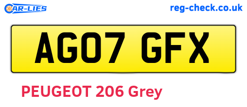 AG07GFX are the vehicle registration plates.