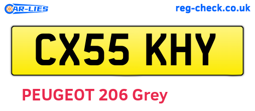 CX55KHY are the vehicle registration plates.