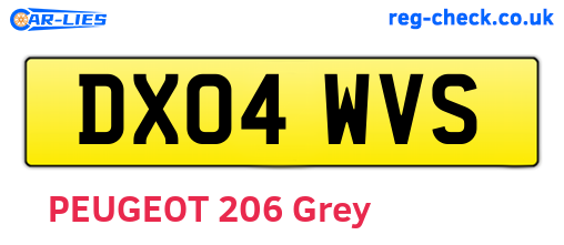 DX04WVS are the vehicle registration plates.