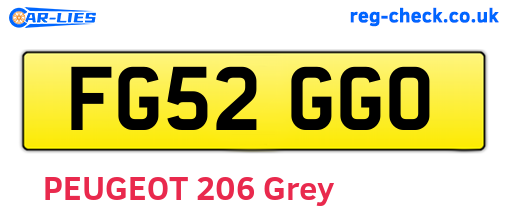 FG52GGO are the vehicle registration plates.