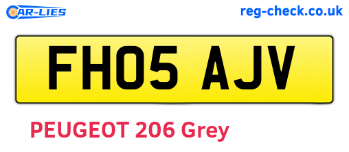 FH05AJV are the vehicle registration plates.