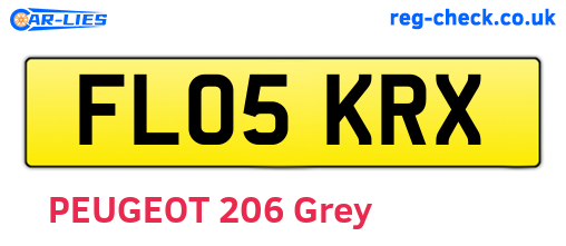 FL05KRX are the vehicle registration plates.