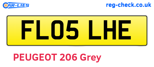 FL05LHE are the vehicle registration plates.