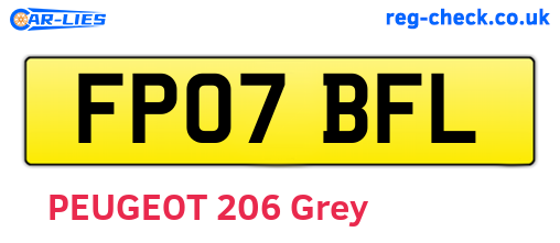 FP07BFL are the vehicle registration plates.